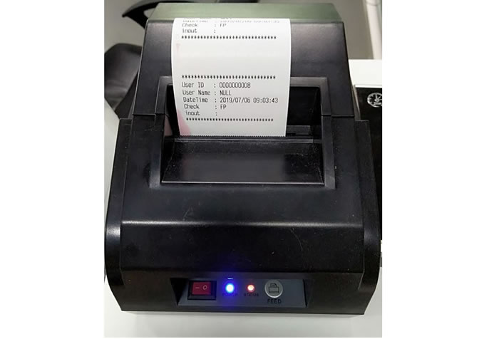 Printer Fingerprint reader access control